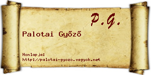Palotai Győző névjegykártya